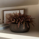 Heather in a Bronze Bowl (Rustic Pink) RTfact Flowers 