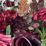 Rose, Anemone and Amaranthus in a Textured Bronze Vase - RTfact Flowers