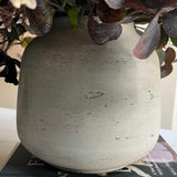 Rose, Eucalyptus and Astrantia in a Textured Grey Vase - RTfact Flowers