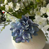 Hydrangea Spray, Maidenhair Fern and Sea Holly in a Cream Vase - TO SHOOT RTfact Flowers 