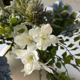 Hydrangea Spray, Maidenhair Fern and Sea Holly in a Cream Vase - TO SHOOT RTfact Flowers 