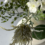 Hydrangea Spray, Maidenhair Fern and Sea Holly in a Cream Vase - TO SHOOT RTfact Flowers 