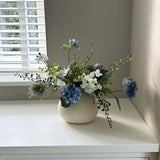 Hydrangea Spray, Maidenhair Fern and Sea Holly in a Cream Vase - TO SHOOT RTfact Flowers 