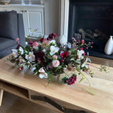 Hydrangea Spray, Hellebore and Astrantia in a Bronze Footed Boat - TO SHOOT RTfact Flowers 