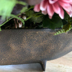 Hydrangea Spray, Hellebore and Astrantia in a Bronze Footed Boat - TO SHOOT RTfact Flowers 