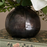 Blossom, Hellebore and Anemone in a Metal Ridged Vase