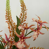Orchid, Eremurus and Amarylis in a Crackled Glass Vase