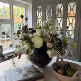 Rose, Peonies, lilac and Bucida in a Vintage Vase RTfact Flowers 