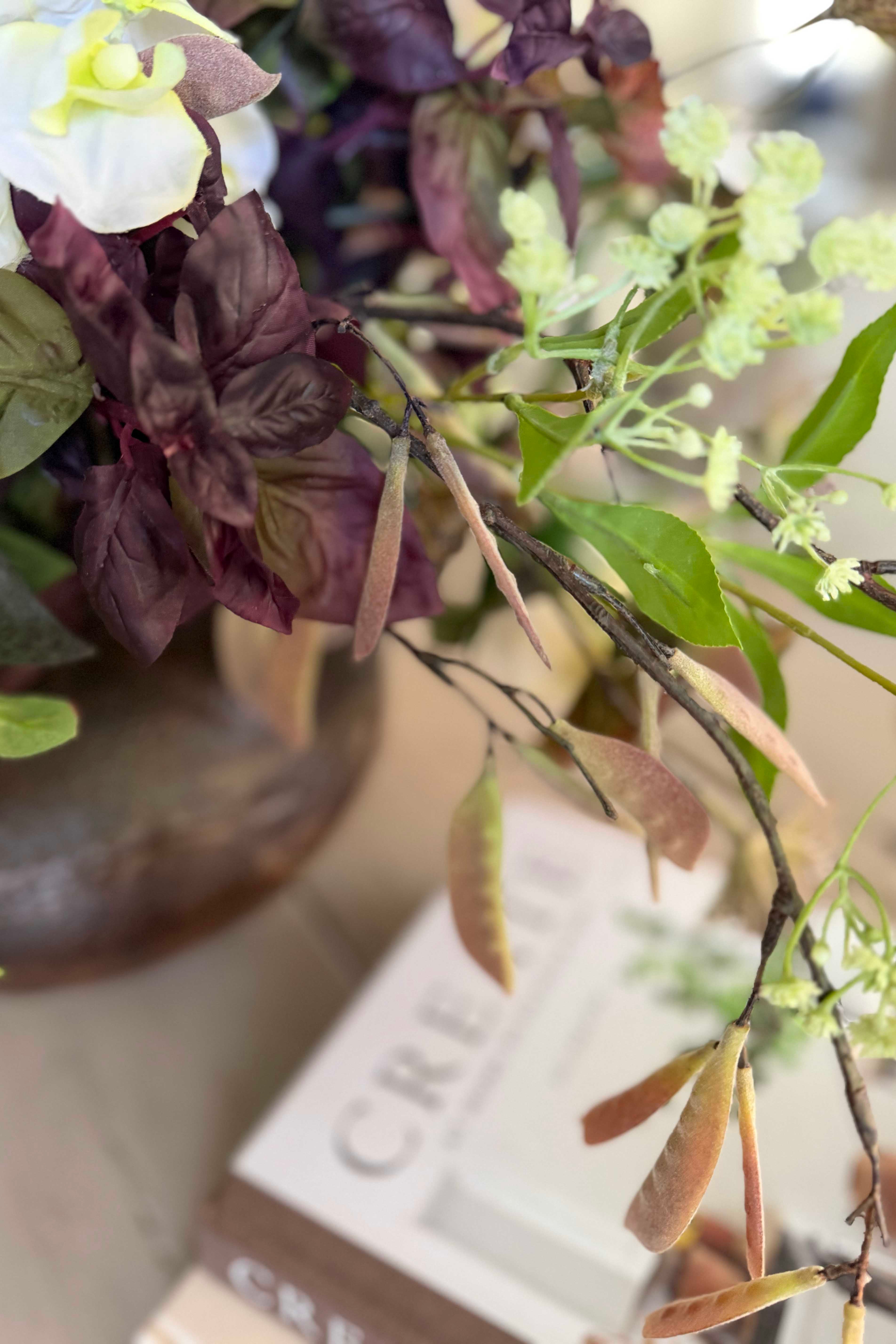 Rose, Peonies, lilac and Bucida in a Vintage Vase RTfact Flowers 