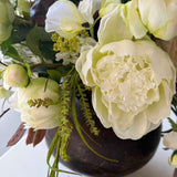 Rose, Peonies, lilac and Bucida in a Vintage Vase RTfact Flowers 