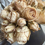 Roses (Russet Pale Salmon) in a Bronze Pot RTfact Flowers 