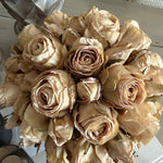 Roses (Russet Pale Salmon) in a Bronze Pot RTfact Flowers 