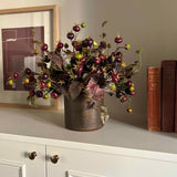 Rosehip and Ivy in a Hand-painted Bronze Vase RTfact Flowers 