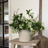 Dianthus Spray, Astrantia and Bucida Flower in a Taupe Vase RTfact Flowers 