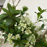 Dianthus Spray, Astrantia and Bucida Flower in a Taupe Vase RTfact Flowers 