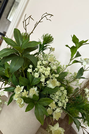 Dianthus Spray, Astrantia and Bucida Flower in a Taupe Vase RTfact Flowers 