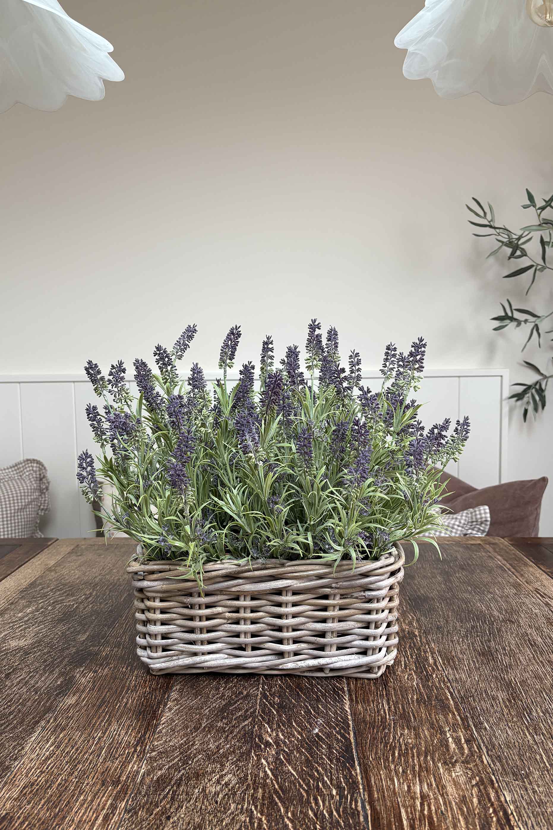 Lavender in a Square Basket RTfact Flowers 