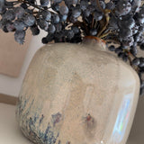 Blueberries in a Glazed Textured Cream Vase Rtfact Flowers 