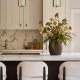 Queen Anne's Lace, Fern and Astrantia in a Rustic Stone Vase RTfact Flowers 