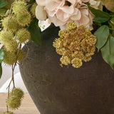 Hydrangea,Rose and Queen Anne's Lace in a Stone Vase Rtfact Flowers 