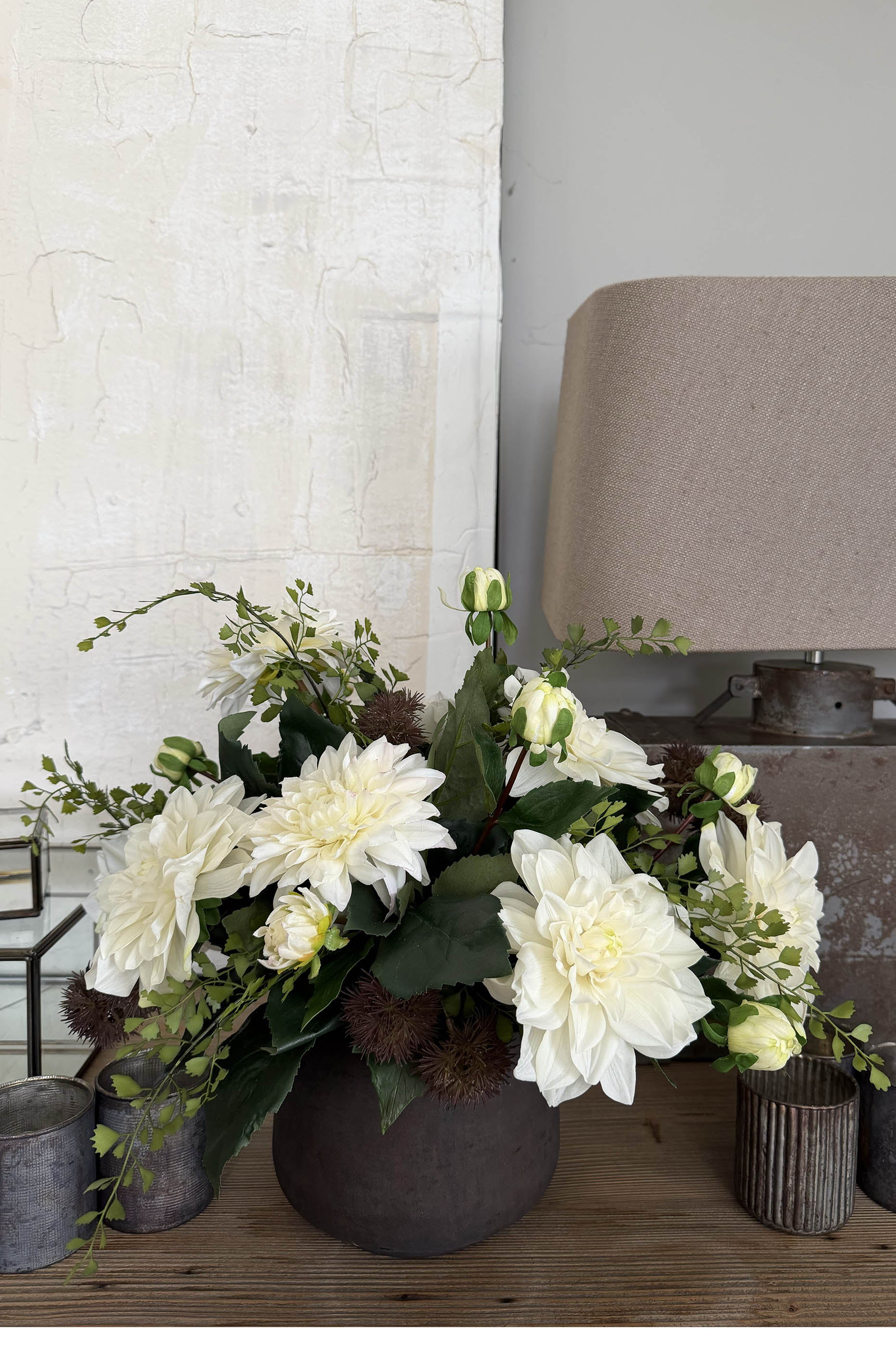 Dahlias in a Rustic Brown pot RTFact Flowers 