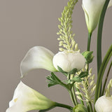 Calla Lily,Eremurus and Ranunculus in an Asymmetric Ribbed Vase RTFact Flowers 
