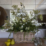 Bell Flower, Astrantia , Queen Anne's Lace and Fern in a Basket