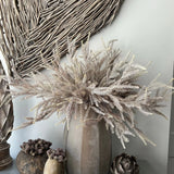 Fern Spray (Taupe) in a Sand Finish Glass Vase RTfact Flowers 