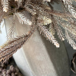 Fern Spray (Taupe) in a Sand Finish Glass Vase RTfact Flowers 