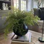 Ferns in a Black Metal Vase RTfact Flowers 