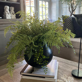 Ferns in a Black Metal Vase RTfact Flowers 