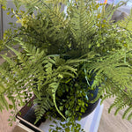 Ferns in a Black Metal Vase RTfact Flowers 