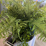 Ferns in a Black Metal Vase RTfact Flowers 
