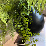 Ferns in a Black Metal Vase RTfact Flowers 