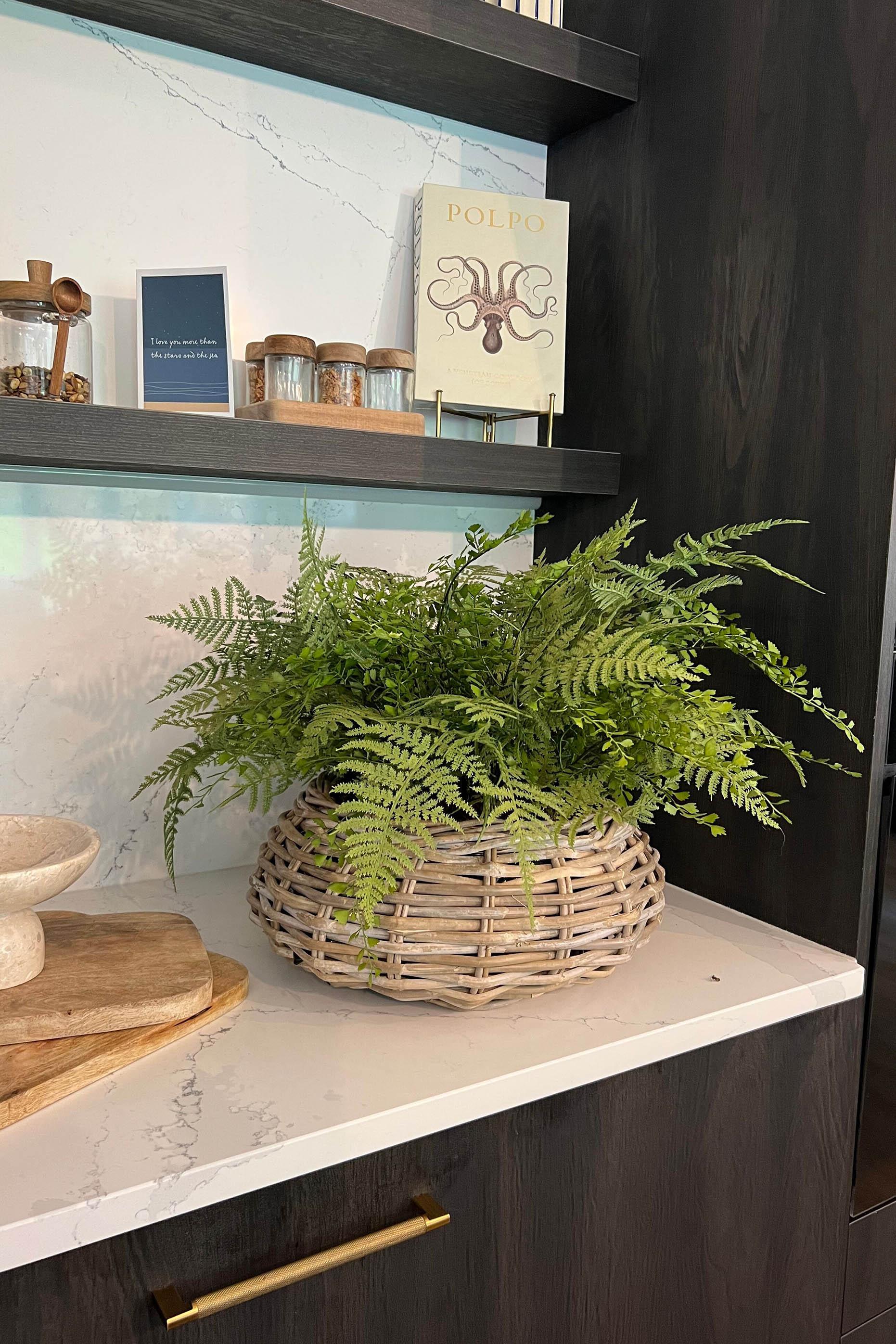Ferns in a Wicker Basket RTfact Flowers 