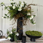 Curly Moss in a Matt Black Stone Footed Bowl RTfact Flowers 