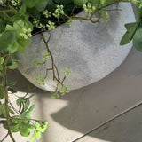 Enkianthus, Queen Anne's Lace and Twigs in a Grey Sandstone effect Bowl RTfact Flowers 