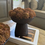 Echinops in a Rustic Brown Metal Pedestal Bowl (Tall) RTfact Flowers 