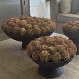 Echinops in a Rustic Brown Metal Pedestal Bowl RTfact Flowers 
