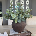 Eucalyptus in a Dark Brown Clay Pot RTfact Flowers 