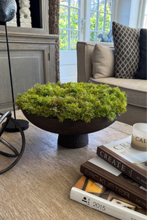 Curly Moss in a Brown Footed Stone Bowl RTfact Flowers 