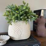 Mini Plant in a Dimpled Cream Vase RTfact Flowers 