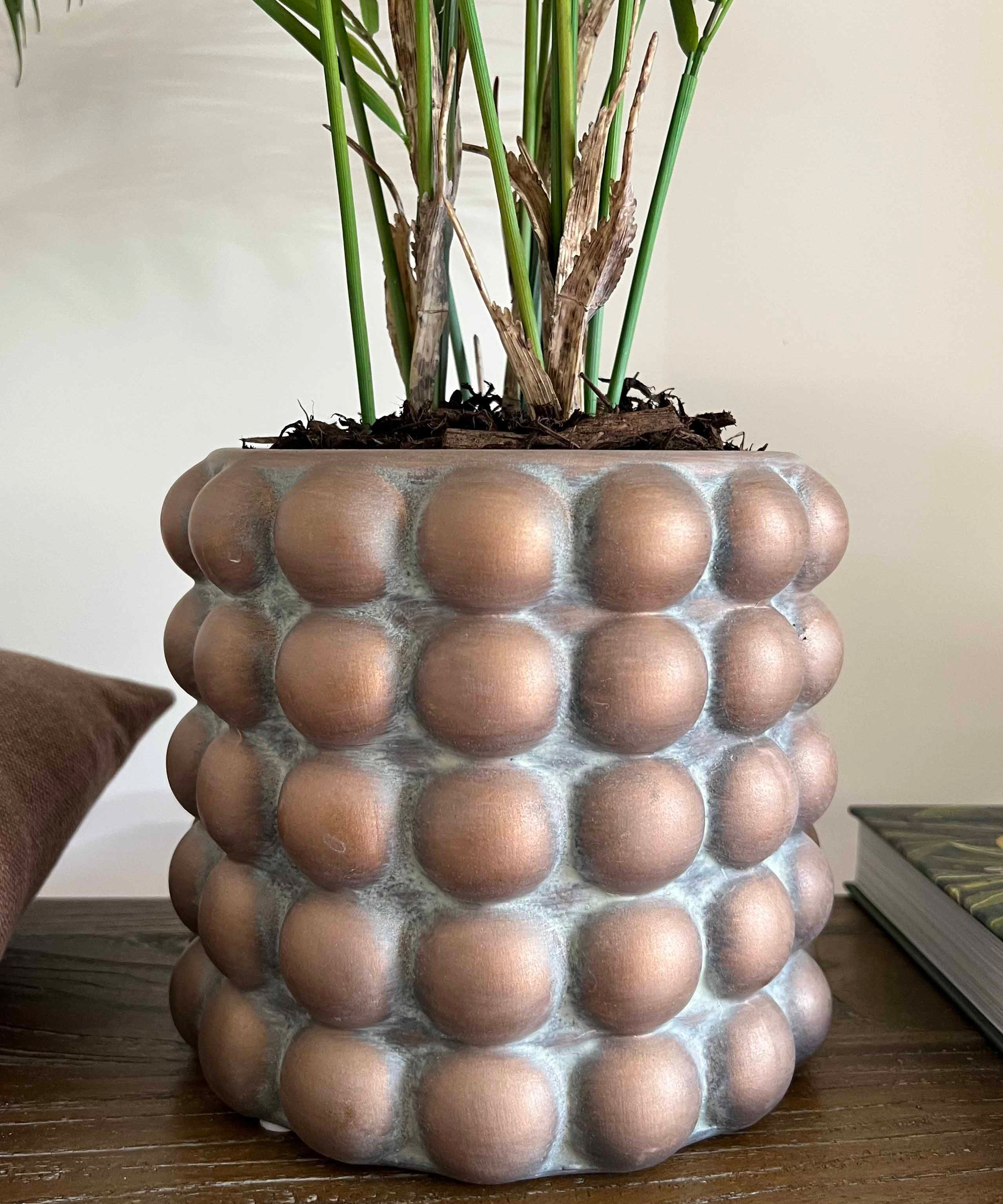 Areca Palm in a Distressed Bobble Planter