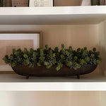 Mini Spiky Succulents in a Hand Painted Bronze Boat RTfact Flowers 