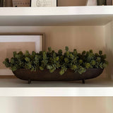 Mini Spiky Succulents in a Hand Painted Bronze Boat RTfact Flowers 