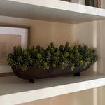 Mini Spiky Succulents in a Hand Painted Bronze Boat RTfact Flowers 