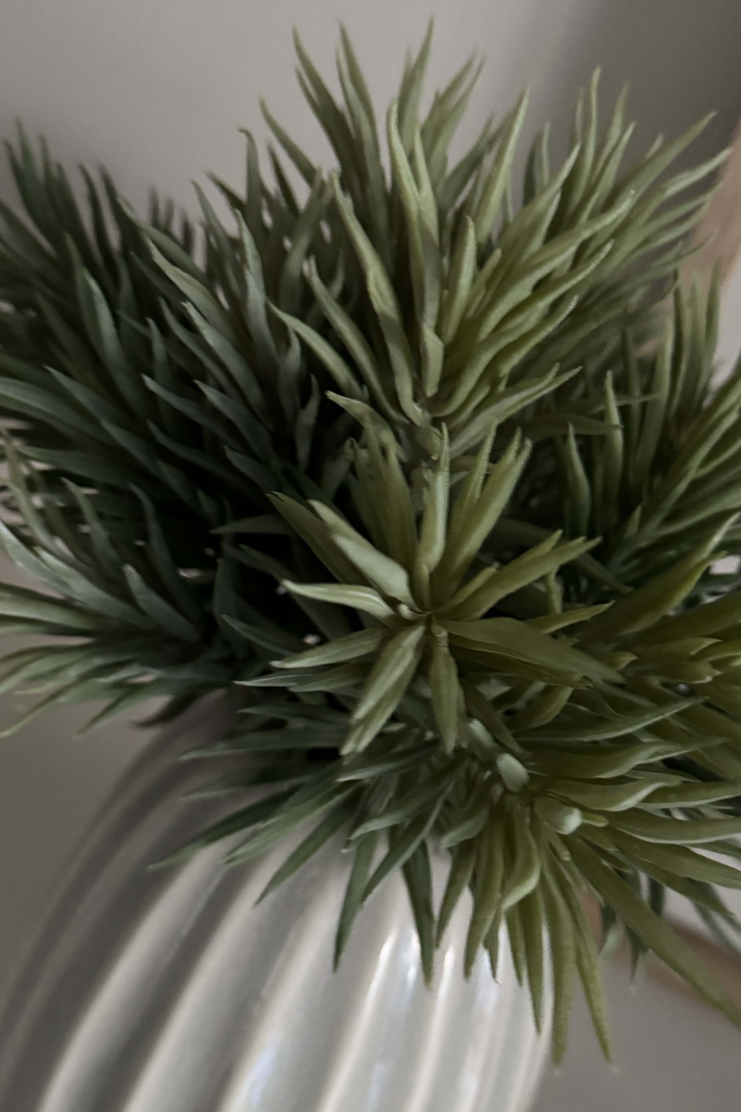 Spiky Succulents in a Glazed Pale Stone Vase RTfact Flowers 