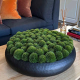 Dianthus in a Rustic Dimpled Black Metal Bowl