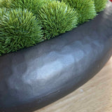 Dianthus in a Rustic Dimpled Black Metal Bowl