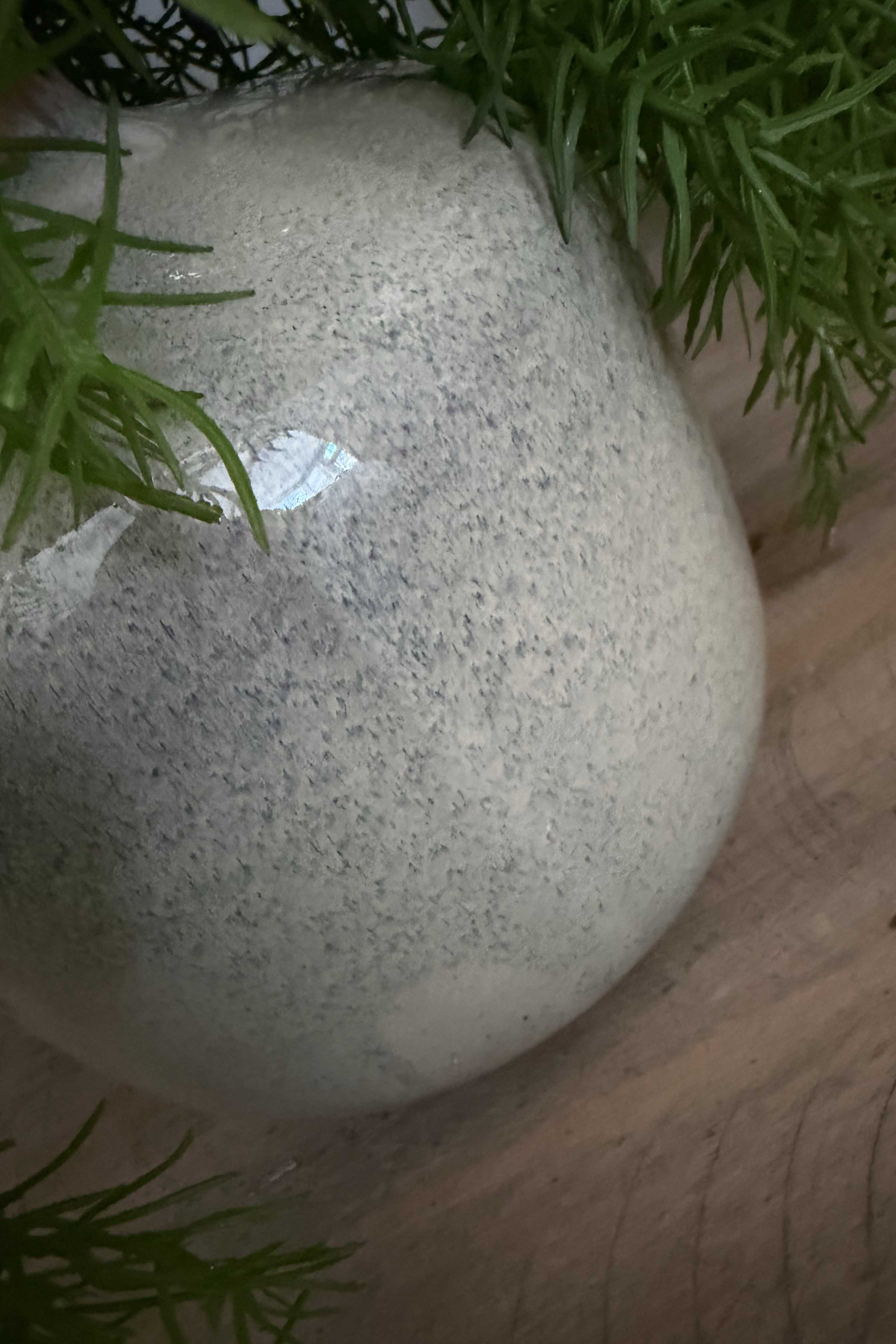 Asparagus Fern in Textured Ceramic Vases RTfact Flowers 